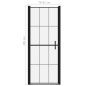 vidaXL Duschtür Hartglas 81x195 cm Schwarz vidaXL Duschtür Hartglas 81x195 cm Schwarz
