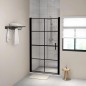 vidaXL Duschtür Hartglas 100x178 cm Schwarz vidaXL Duschtür Hartglas 100x178 cm Schwarz
