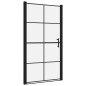 vidaXL Duschtür Hartglas 100x178 cm Schwarz vidaXL Duschtür Hartglas 100x178 cm Schwarz