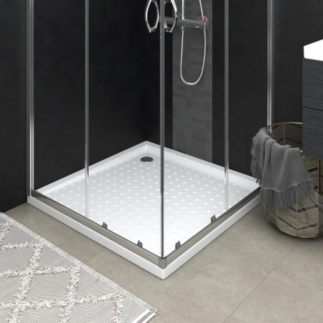 vidaXL Duschwanne Anti-Rutsch Weiß 80x80x4 cm ABS