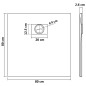 vidaXL Duschwanne SMC Grau 80x80 cm vidaXL Duschwanne SMC Grau 80x80 cm