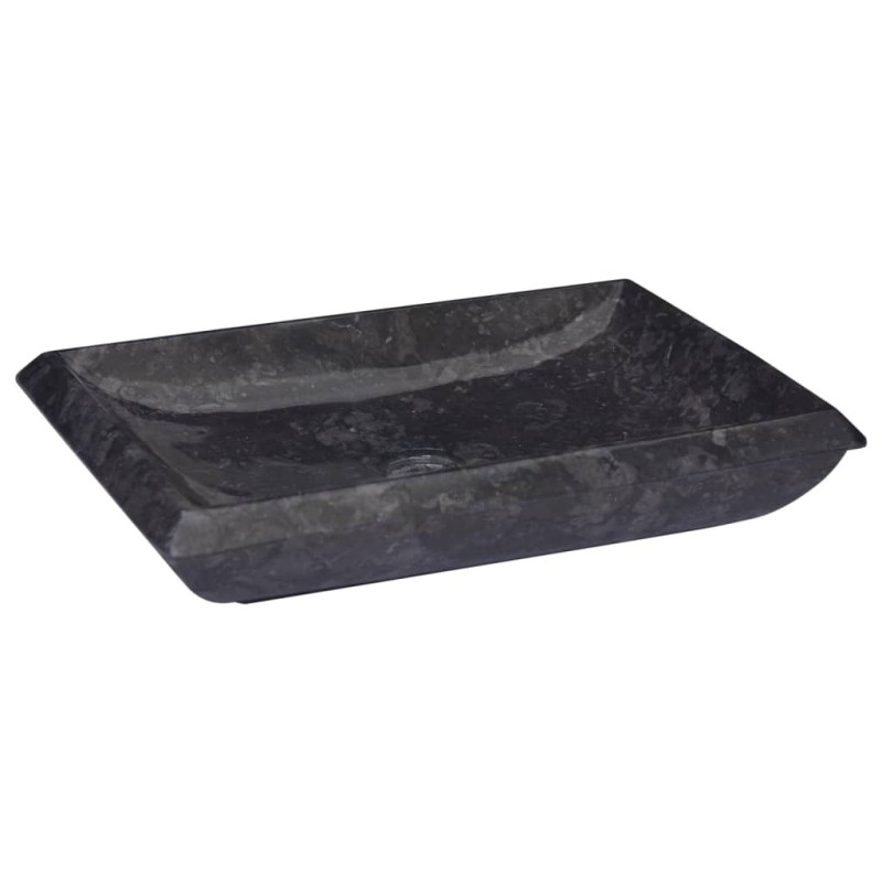 vidaXL Waschbecken Schwarz 50x35x10 cm Marmor vidaXL Waschbecken Schwarz 50x35x10 cm Marmor