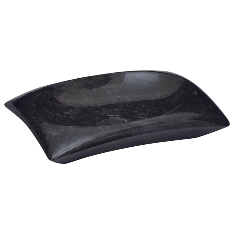 vidaXL Waschbecken Schwarz 50x35x10 cm Marmor vidaXL Waschbecken Schwarz 50x35x10 cm Marmor
