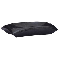 vidaXL Waschbecken Schwarz 50x35x10 cm Marmor