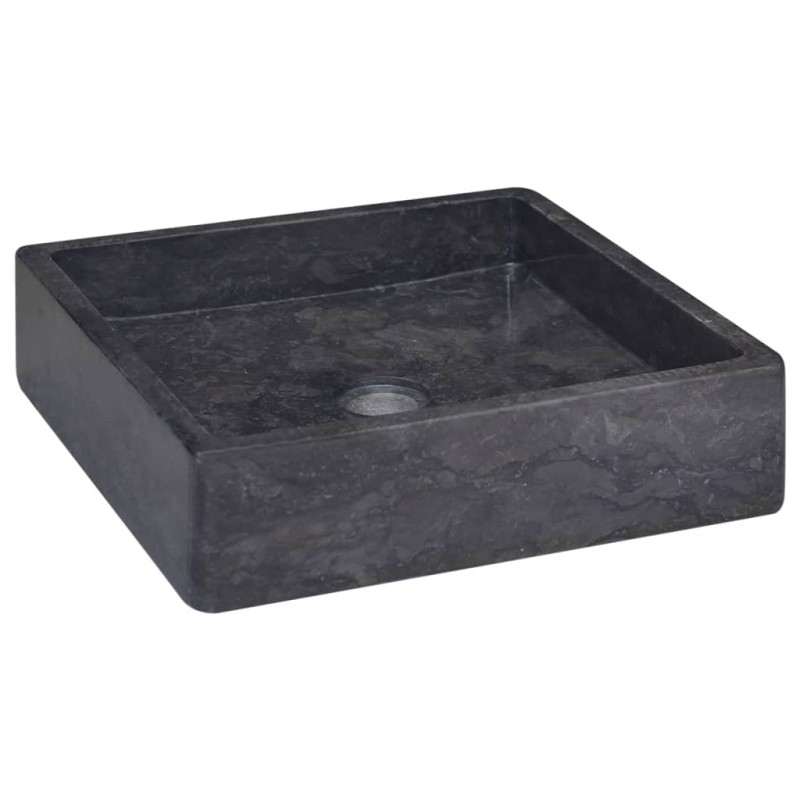 vidaXL Waschbecken Schwarz 40x40x10 cm Marmor vidaXL Waschbecken Schwarz 40x40x10 cm Marmor