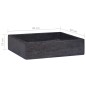 vidaXL Waschbecken Schwarz 40x40x10 cm Marmor vidaXL Waschbecken Schwarz 40x40x10 cm Marmor