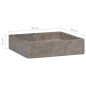 vidaXL Waschbecken Grau 40x40x10 cm Marmor vidaXL Waschbecken Grau 40x40x10 cm Marmor