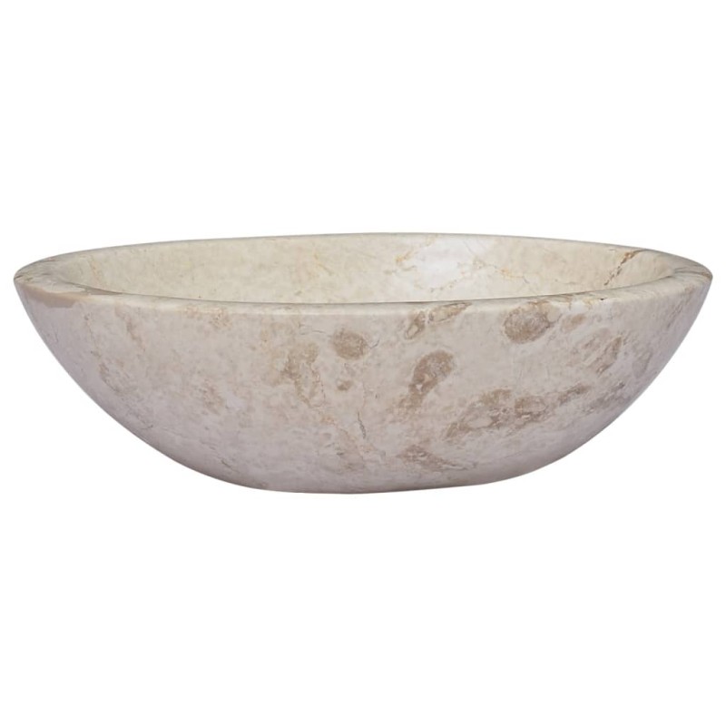 vidaXL Waschbecken Creme 53x40x15 cm Marmor vidaXL Waschbecken Creme 53x40x15 cm Marmor