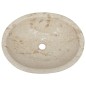vidaXL Waschbecken Creme 53x40x15 cm Marmor vidaXL Waschbecken Creme 53x40x15 cm Marmor