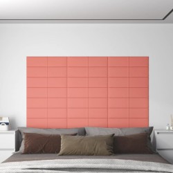 Wandpaneele 12 Stk. Rosa 60x15 cm Samt 1,08 m²