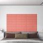 Wandpaneele 12 Stk. Rosa 60x15 cm Samt 1,08 m²