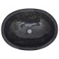 vidaXL Waschbecken Schwarz 53x40x15 cm Marmor vidaXL Waschbecken Schwarz 53x40x15 cm Marmor
