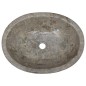 vidaXL Waschbecken Grau 53x40x15 cm Marmor vidaXL Waschbecken Grau 53x40x15 cm Marmor