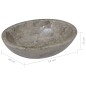 vidaXL Waschbecken Grau 53x40x15 cm Marmor vidaXL Waschbecken Grau 53x40x15 cm Marmor
