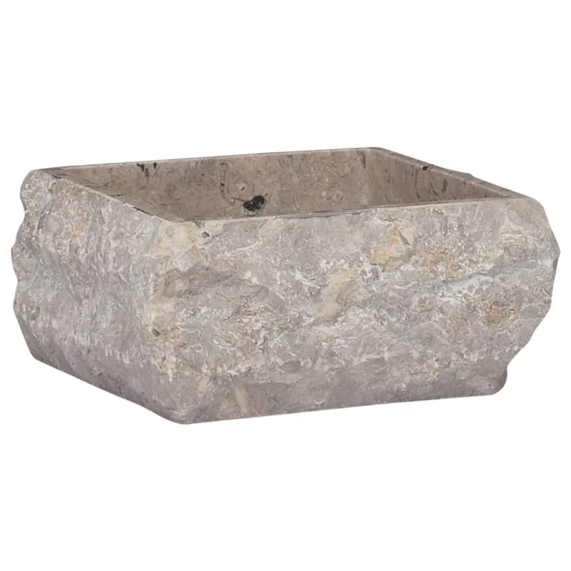 vidaXL Waschbecken Grau 30x30x13 cm Marmor vidaXL Waschbecken Grau 30x30x13 cm Marmor