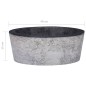 vidaXL Waschbecken Schwarz Ø40x15 cm Marmor vidaXL Waschbecken Schwarz Ø40x15 cm Marmor
