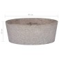 vidaXL Waschbecken Grau Ø40x15 cm Marmor vidaXL Waschbecken Grau Ø40x15 cm Marmor