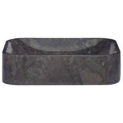 vidaXL Waschbecken Schwarz 40x40x10 cm Marmor