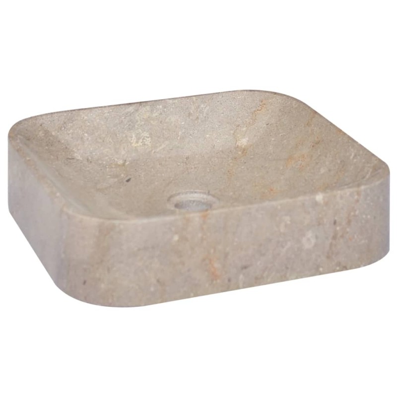 vidaXL Waschbecken Grau 40x40x10 cm Marmor vidaXL Waschbecken Grau 40x40x10 cm Marmor