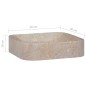 vidaXL Waschbecken Grau 40x40x10 cm Marmor vidaXL Waschbecken Grau 40x40x10 cm Marmor