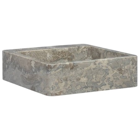 vidaXL Waschbecken Grau 40x40x12 cm Marmor
