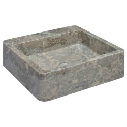 vidaXL Waschbecken Grau 40x40x12 cm Marmor