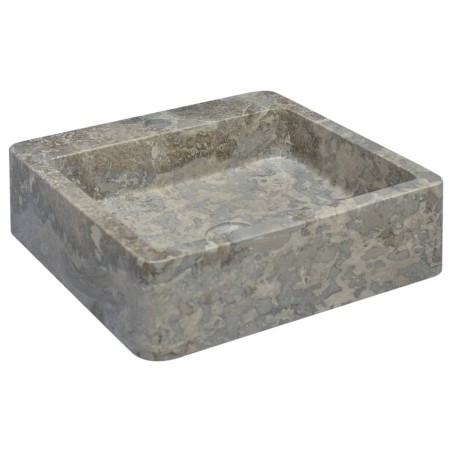 vidaXL Waschbecken Grau 40x40x12 cm Marmor