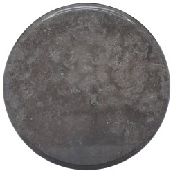 vidaXL Tischplatte Schwarz Ø40x2,5 cm Marmor 