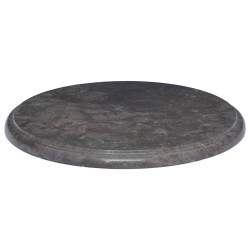 vidaXL Tischplatte Schwarz Ø40x2,5 cm Marmor 