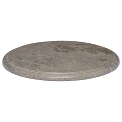 vidaXL Tischplatte Grau Ø40x2,5 cm Marmor 
