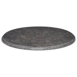 vidaXL Tischplatte Schwarz Ø60x2,5 cm Marmor