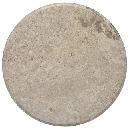 vidaXL Tischplatte Grau Ø60x2,5 cm Marmor