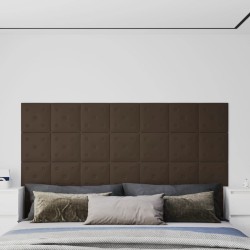 Wandpaneele 12 Stk. Braun 30x30 cm Kunstleder 1,08 m²