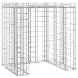 vidaXL Gabionen-Mülltonnenbox 110x91x120 cm Verzinktes Eisen