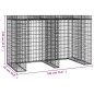 vidaXL Gabionen-Mülltonnenbox 192x91x120 cm Verzinktes Eisen vidaXL Gabionen-Mülltonnenbox 192x91x120 cm Verzinktes Eisen