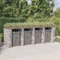 vidaXL Gabionen-Mülltonnenbox 350x91x120 cm Verzinktes Eisen vidaXL Gabionen-Mülltonnenbox 350x91x120 cm Verzinktes Eisen