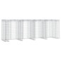 vidaXL Gabionen-Mülltonnenbox 350x91x120 cm Verzinktes Eisen vidaXL Gabionen-Mülltonnenbox 350x91x120 cm Verzinktes Eisen