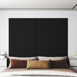 vidaXL Wandpaneele 12 Stk. Schwarz 90x30 cm Stoff 3,24 m²