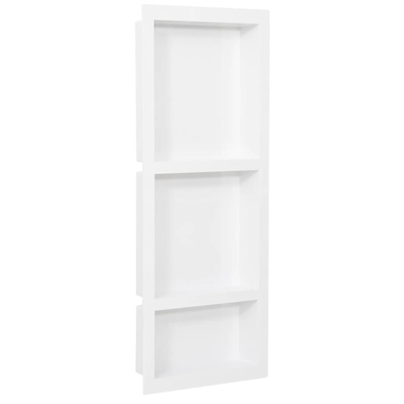 vidaXL Duschnische mit 3 Fächern Mattweiß 41x99x9 cm vidaXL Duschnische mit 3 Fächern Mattweiß 41x99x9 cm