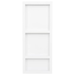 vidaXL Duschnische mit 3 Fächern Mattweiß 41x99x9 cm