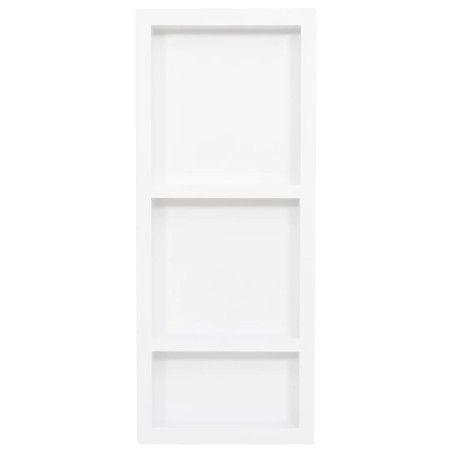 vidaXL Duschnische mit 3 Fächern Mattweiß 41x99x9 cm