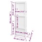 vidaXL Duschnische mit 3 Fächern Mattweiß 41x99x9 cm vidaXL Duschnische mit 3 Fächern Mattweiß 41x99x9 cm