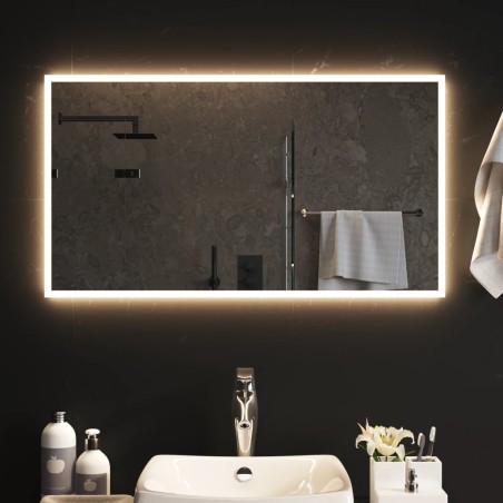 vidaXL LED-Badspiegel 90x50 cm
