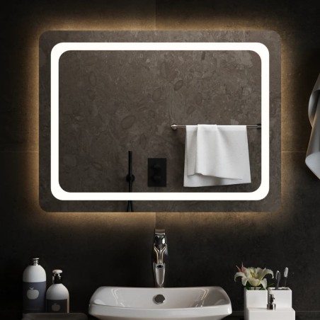 vidaXL LED-Badspiegel 80x60 cm