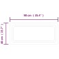 vidaXL LED-Badspiegel 90x40 cm vidaXL LED-Badspiegel 90x40 cm