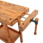 vidaXL Werkbank mit Schraubstöcken 92x48x83 cm Massivholz Akazie vidaXL Werkbank mit Schraubstöcken 92x48x83 cm Massivholz Akazie