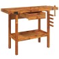 vidaXL Werkbank mit Schubladen Schraubstöcken 124x52x83 cm Akazienholz vidaXL Werkbank mit Schubladen Schraubstöcken 124x52x83 cm Akazienholz