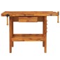 vidaXL Werkbank mit Schubladen Schraubstöcken 124x52x83 cm Akazienholz vidaXL Werkbank mit Schubladen Schraubstöcken 124x52x83 cm Akazienholz