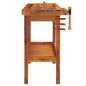 vidaXL Werkbank mit Schubladen Schraubstöcken 124x52x83 cm Akazienholz vidaXL Werkbank mit Schubladen Schraubstöcken 124x52x83 cm Akazienholz