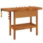 vidaXL Werkbank mit Schubladen Schraubstöcken 124x52x83 cm Akazienholz vidaXL Werkbank mit Schubladen Schraubstöcken 124x52x83 cm Akazienholz